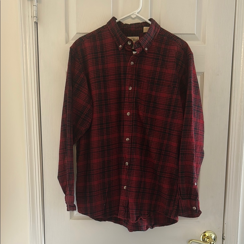 Men's Red Plaid Shirt